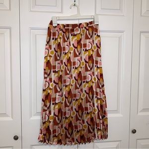 Pattern midi skirt
